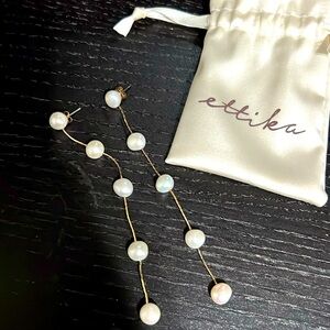 Ettika pearl drop earrings